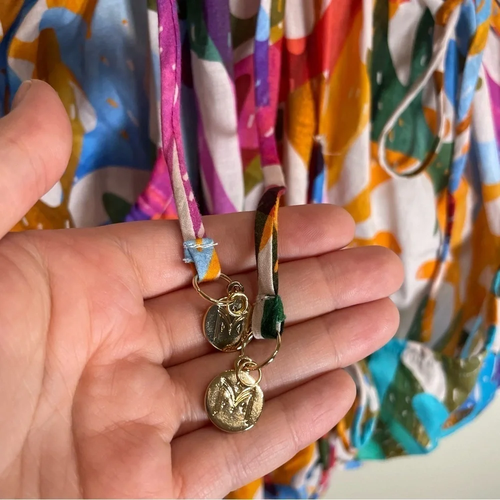 Milly Cabana Delilah Under The Sea Dress Rainbow Multi Cotton XS - Picture 8 of 10